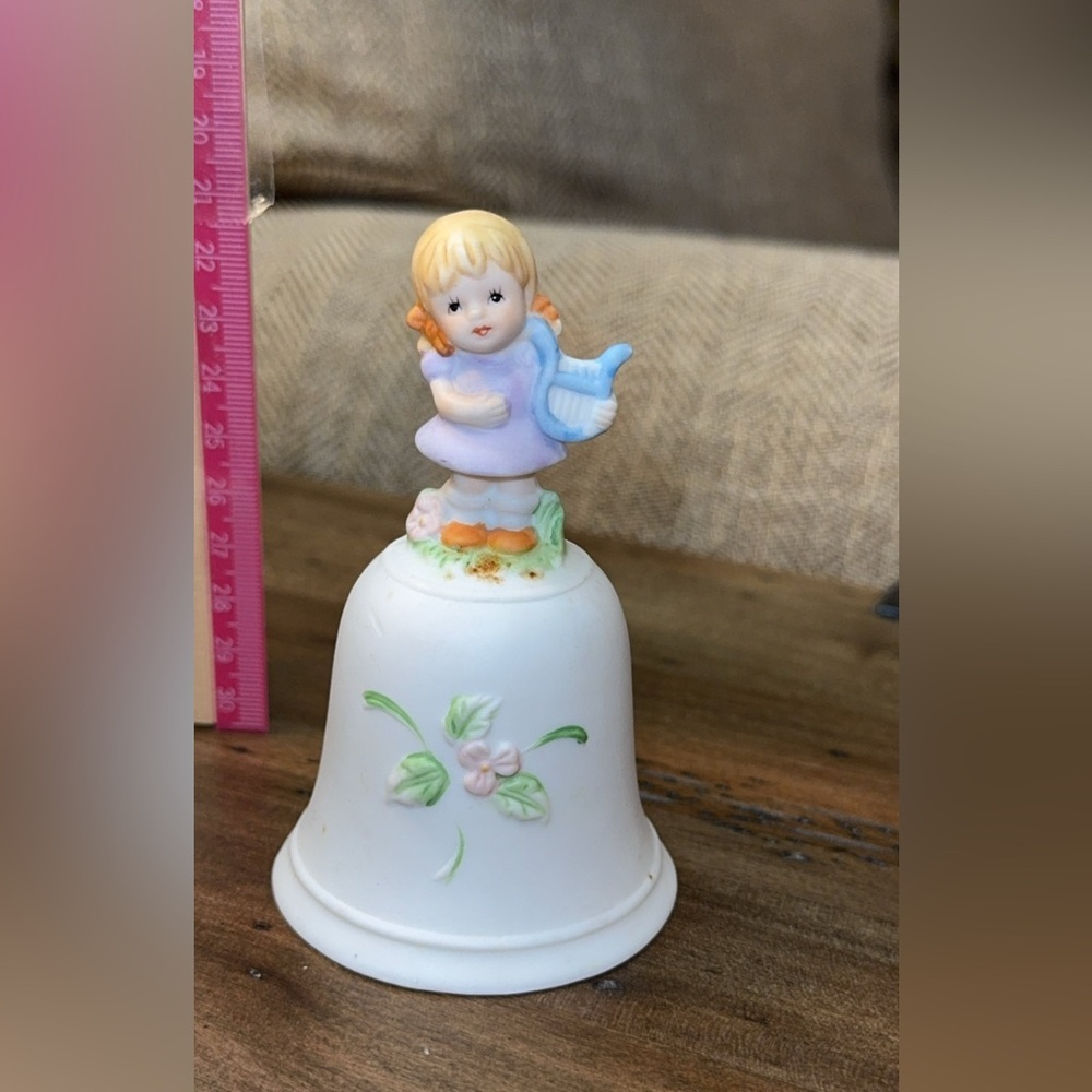 Home Interiors Girl Playing Instrument Bell
